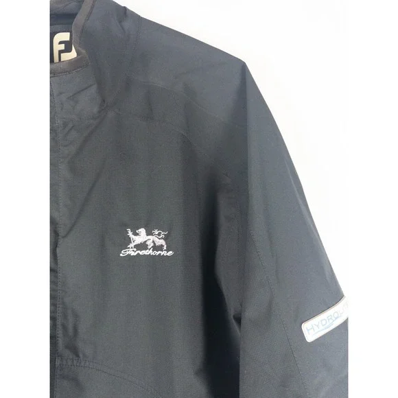 FootJoy Dryjoys Rain Jacket Mens M Black Firethorne Golf Clouse Hydrolite